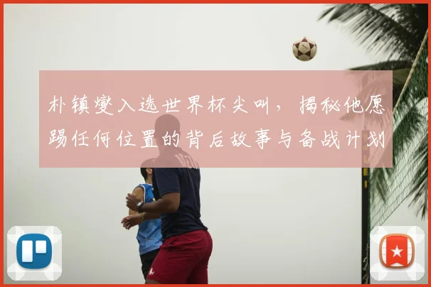 朴镇燮入选世界杯尖叫，揭秘他愿踢任何位置的背后故事与备战计划